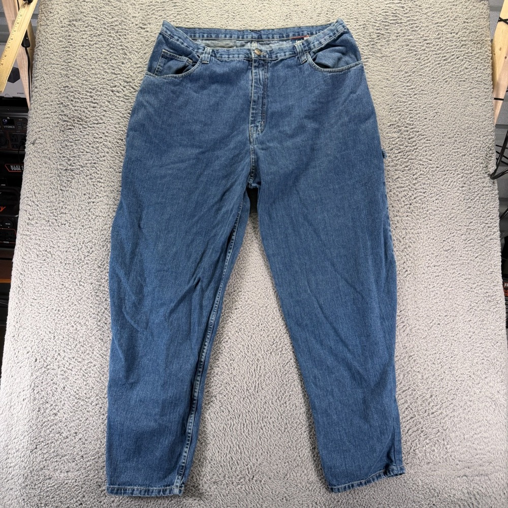 Vintage Phat Farm Jeans Mens 42x32 Blue Cotton Denim Tapered Carpenter Utility